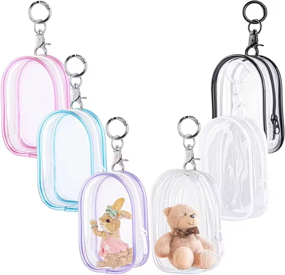 Cable Winder Keychain - Прозрачный чехол-органайзер для плюшевых кукол 15-17