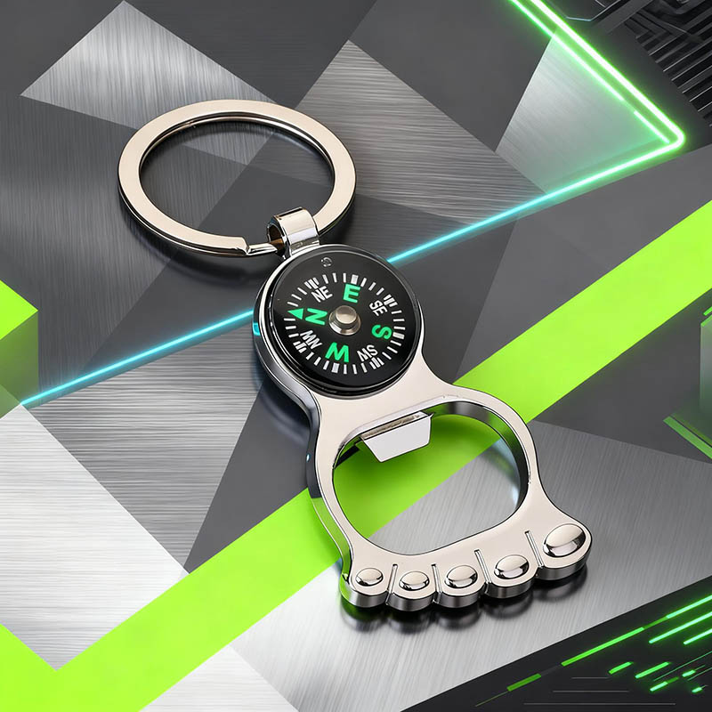 Compass Keychain Mini - Уникальный морской брелок с компасом, металлическая