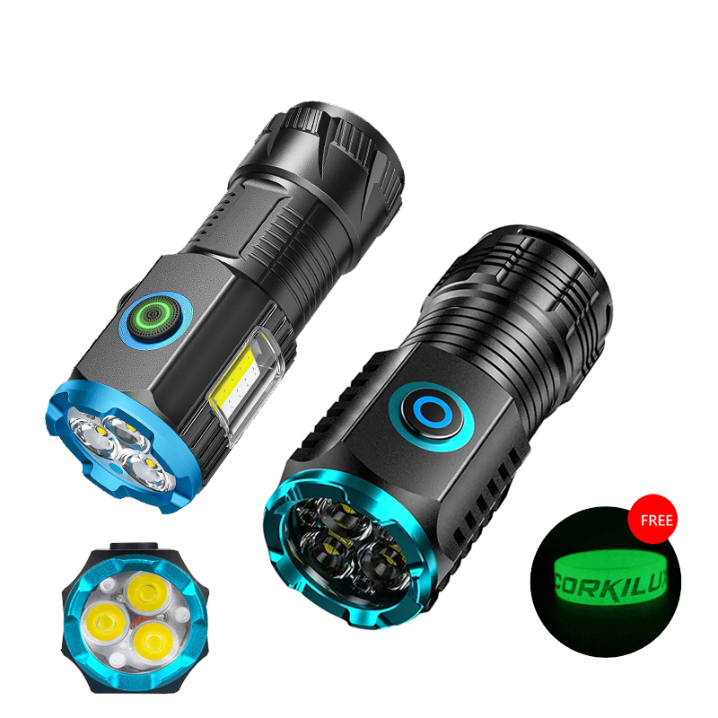 Edc Carry Flashlight - USB-перезаряжаемые фонарики типа C, портативная батарея