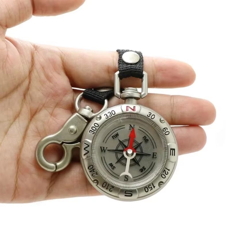 Compass Keychain Mini - Мини-компас с ремешком-брелоком, многофункциональный профессиональный компас,