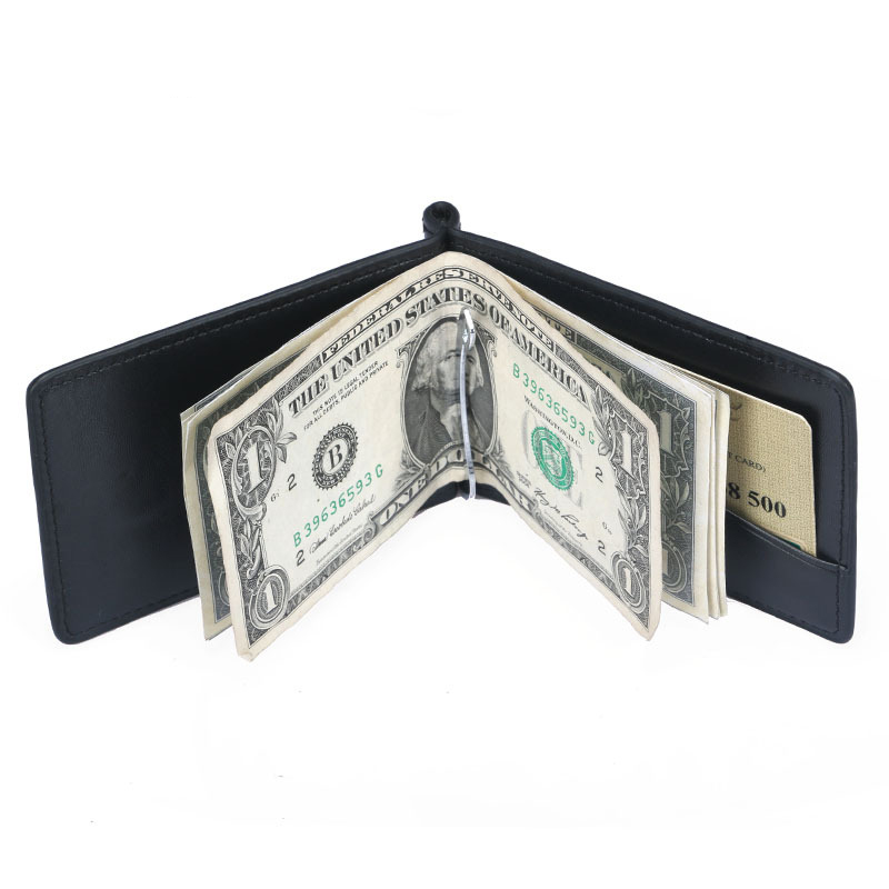 Money Clip Magnetic - Новый мини-мужской кожаный кошелек с зажимом