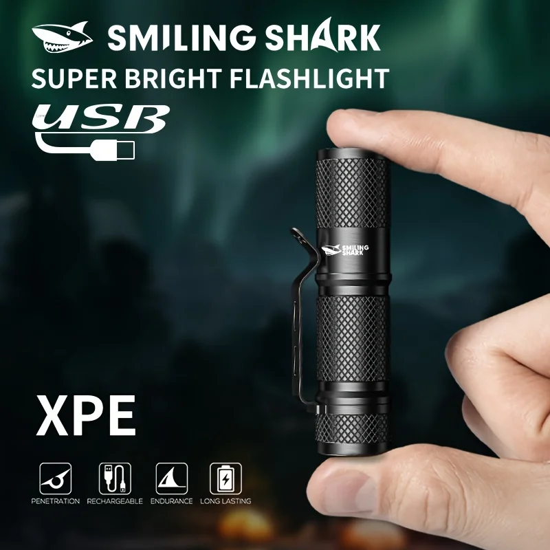 SMILING SHARK Ультрамощный мин – обзор и цена Edc Carry Flashlight