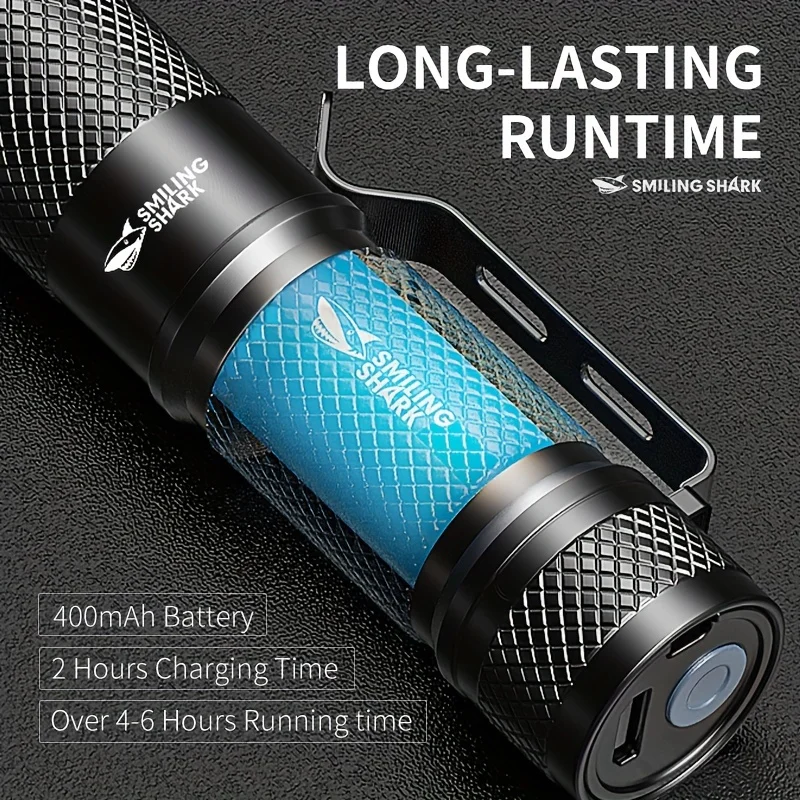 SMILING SHARK Ультрамощный мин – обзор и цена Edc Carry Flashlight