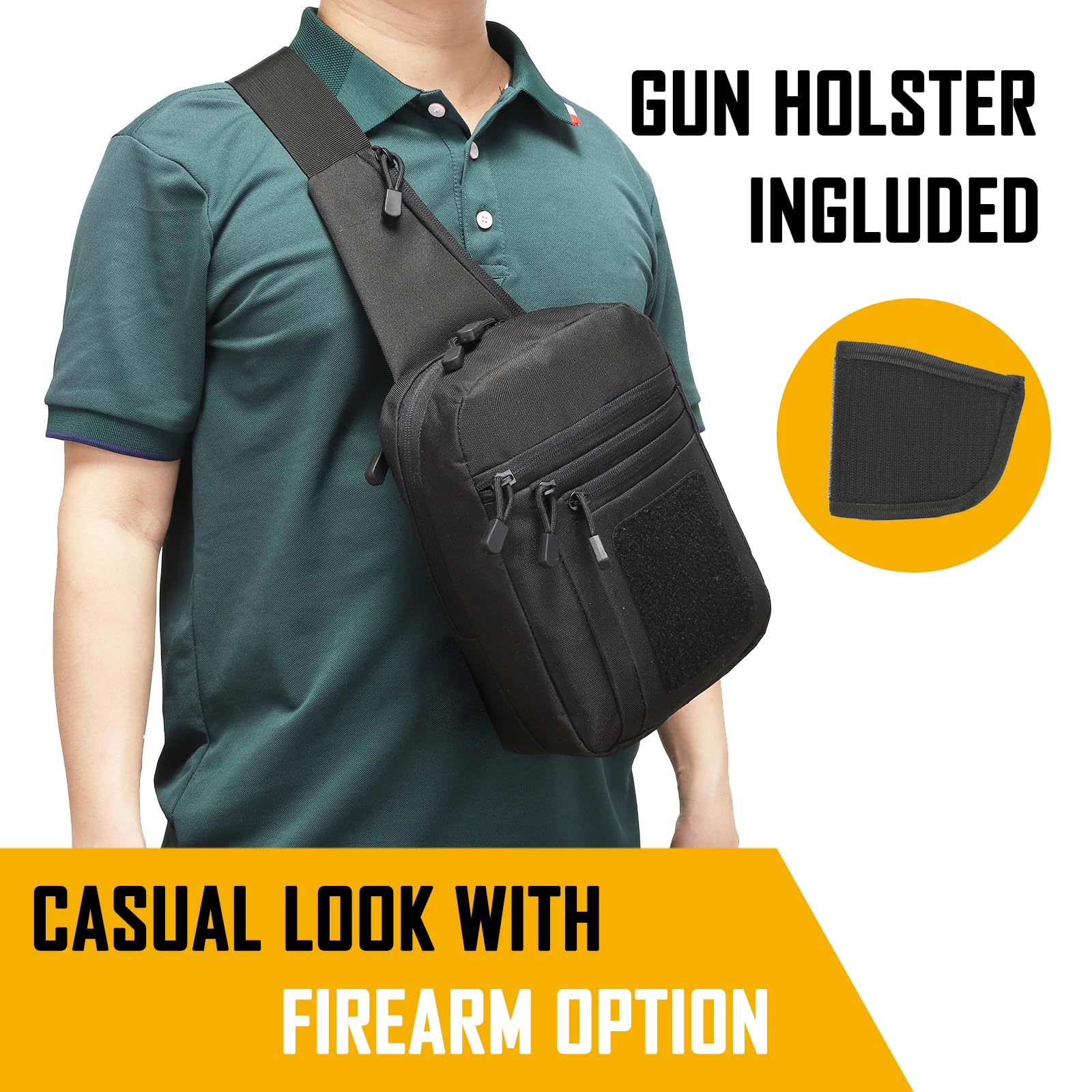 Мужская сумка через плечо для  – обзор и цена Edc Carry Handgun
